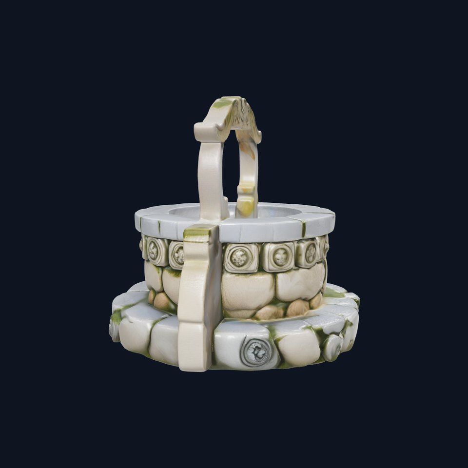 Medieval Stone Wishing Well Model Pack